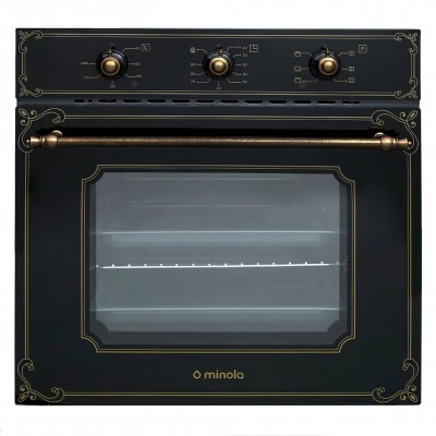Духова шафа електрична MINOLA OE 66134 BL RUSTIC GLASS