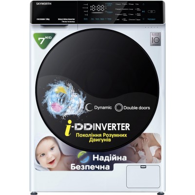 Стиральная машина узкая SKYWORTH F70228SDW 7motion