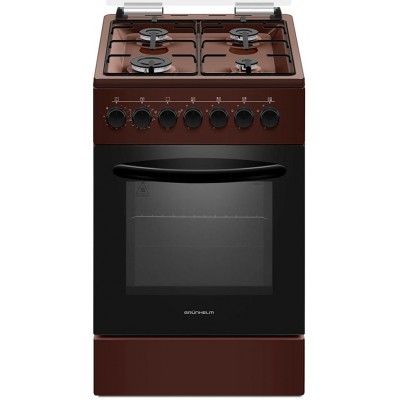 Плита газова з електричною духовкою Grunhelm FG5612BR (BP110815)