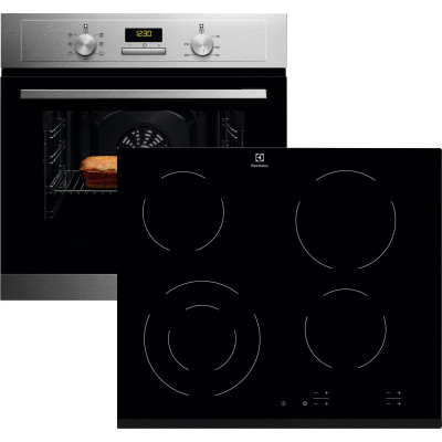 Духовой шкаф электрический Electrolux LUX EOF3H00BX + Варочная поверхность электрическая Electrolux EHF6241FOK (комплект)