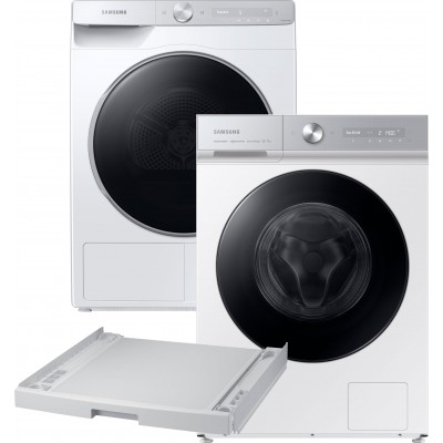Пральна машина повногабаритна SAMSUNG WW11B1944AGHUA + Сушильний автомат SAMSUNG DV90T8240SH/UA (комплект) + планка Samsung SKK-UDW