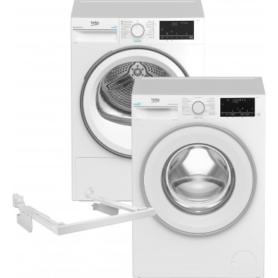 Стиральная машина BEKO B3WFU5723W + Сушильный автомат Beko B3T67230 (комплект) + планка BEKO PSKS