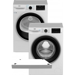 Стиральная машина BEKO B3WFU5943W + Сушильный автомат Beko B5T69233 (комплект) + планка BEKO PSK