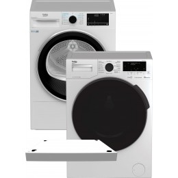 Стиральная машина BEKO WUE8616XBCW + Сушильный автомат Beko B5T68243 (комплект) + планка BEKO PSK