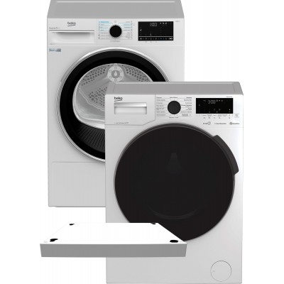 Стиральная машина BEKO WUE8616XBCW + Сушильный автомат Beko B5T68243 (комплект) + планка BEKO PSK