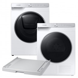 Стиральная машина полногабаритная SAMSUNG WW90T986CSH/UA + Сушильный автомат SAMSUNG DV90T8240SH/UA + Соединительный комплект Samsung SKK-UDW (8806090760808) (комплект)