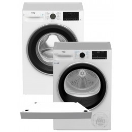 Стиральная машина BEKO B5WFU58436W + Планка соединительная BEKO PSK + Сушильная машина Beko B5T68243 (комплект)