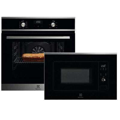 Духова шафа електрична ELECTROLUX EOF5H40BX + Вбудована мікрохвильова піч ELECTROLUX LMS2203EMX (комплект)