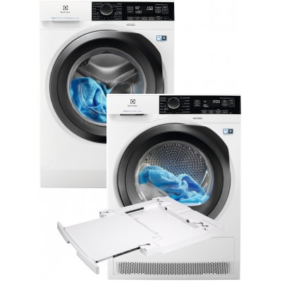Пральна машина повногабаритна ELECTROLUX EW7F249PSU + Сполучна планка Electrolux E1WYHSK1 + Сушильний автомат Electrolux EW8H259STU (комплект)
