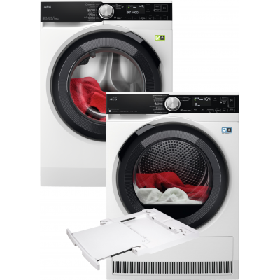 Стиральная машина AEG LFR95166UU + Сушильный автомат AEG TR959M6SU + Монтажный комплект с выдвижной полкой AEG Electrolux A1WYHSK1 (комплект)