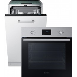Вбудована посудомийна машина SAMSUNG DW50R4050BB/WT + Духова шафа електрична SAMSUNG NV68A1110RS/WT (комплект)