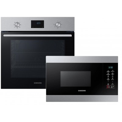 Духовой шкаф электрический SAMSUNG NV68A1110RS/WT + Встроенная микроволновая печь SAMSUNGMG22M8074AT/UA (комплект)