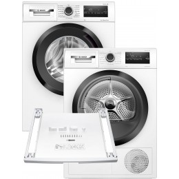 Стиральная машина полногабаритная BOSCH WAN28263UA + Сушильный автомат BOSCH WTH85205UA + Соединительная планка BOSCH WTZ11400 (комплект)