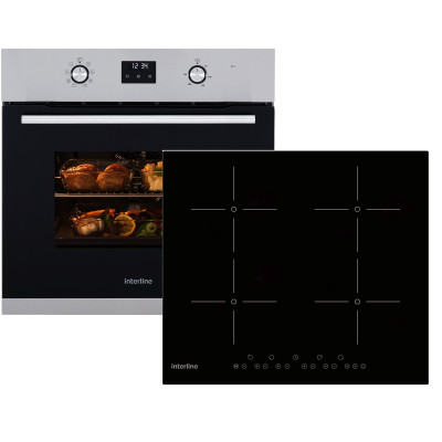 Духовой шкаф электрический Interline KTN 680 ECH XA + Варочная поверхность электрическая INTERLINE VHK 265 SPT BA (комплект)