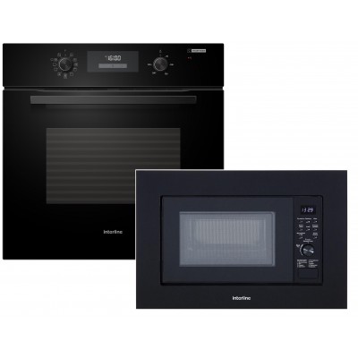Духовой шкаф электрический INTERLINE OEG 543 ECC BA + Встроенная микроволновка Interline MWS 420 ESA BA (комплект)