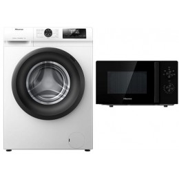 Стиральная машина узкая Hisense WFQP7012EVM/UA + Микроволновая печь Hisense H20MOBP1H (В подарок)