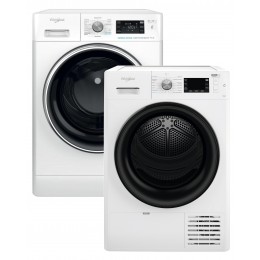 Стиральная машина полногабаритная WHIRLPOOL FFB 11469 BCV UA + Сушильная машина Whirlpool FFT M22 9X2B UA (комплект)