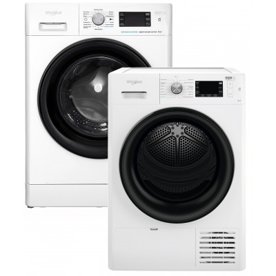 Стиральная машина полногабаритная WHIRLPOOL FFB 8248 BV UA + Сушильная машина Whirlpool FFT M22 9X2B UA (комплект)