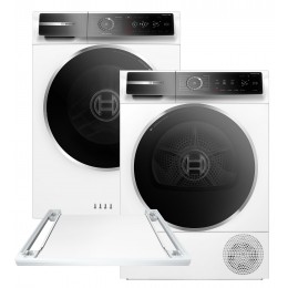 Стиральная машина полногабаритная BOSCH Serie 8 WGB24400UA+Сушильный автомат BOSCH WQB245B0UA+EU Соединительная планка Bosch WTZ27500 (комплект)