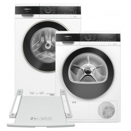 Пральна машина Siemens iQ300 WG44A2Z0UA + Сушильний автомат SIEMENS WQ41G200UA + З'єднувальна планка для пральних машин SIEMENS WZ20400 (комплект)