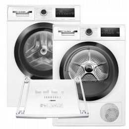Стиральная машина Bosch Serie 4 WAN28280UA + Сушильный автомат BOSCH WTH85205UA + Планка соединительная BOSCH WTZ11400 (комплект)