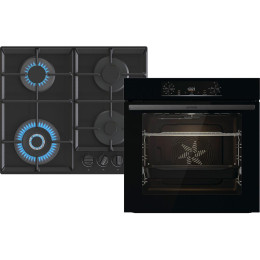 Духовой шкаф электрический Gorenje BO6735E05B + Варочная поверхность газовая Gorenje GTW641EB (комплект SET BlackMet GoGW)