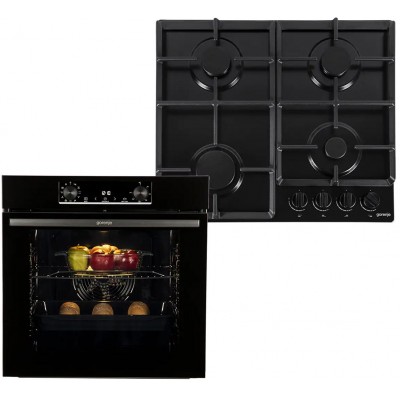 Духовой шкаф электрический Gorenje BO6735E02BK + Варочная поверхность газовая Gorenje G641EB (комплект SET BlackGas)