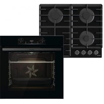 Духовой шкаф электрический Gorenje BO6735E02BK + Варочная поверхность газовая Gorenje GT642AB (комплект SET BlackMK GoG)