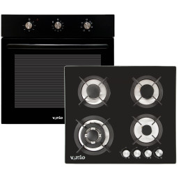 Духовой шкаф электрический Ventolux NERO 6 MT (BK) + Варочная поверхность газовая VENTOLUX HG K7 CEST (BK) (комплект)