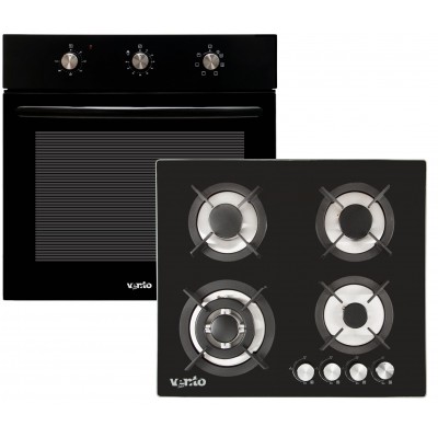Духовой шкаф электрический Ventolux NERO 6 MT (BK) + Варочная поверхность газовая VENTOLUX HG K7 CEST (BK) (комплект)