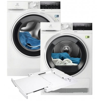 Пральна машина Electrolux EW6F3494ACU + Сушильний автомат Electrolux EW7D394UU + Сполучна планка Electrolux E1WYHSK1 (комплект)