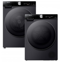 Сушильний автомат Hisense DH7S107BB + Пральна машина Hisense WF7S1247BB (комплект)