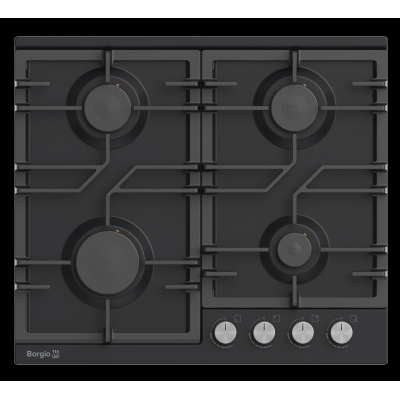Варочная поверхность газовая BORGIO D 6340-19 Black Matt Enamelled