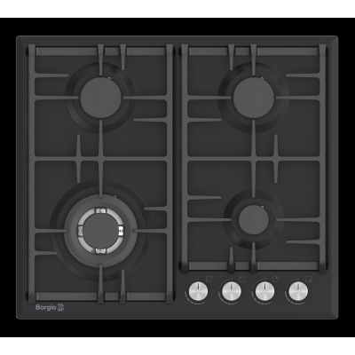 Варильна поверхня газова BORGIO DL 6342-11 Black Matt Enamelled