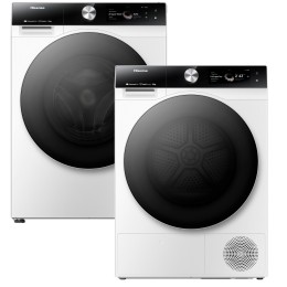 Пральна машина Hisense WF7S1247BW + Сушильний автомат Hisense DH7S107BW (комплект)