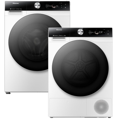 Стиральная машина Hisense WF7S1247BW + Сушильный автомат Hisense DH7S107BW (комплект)