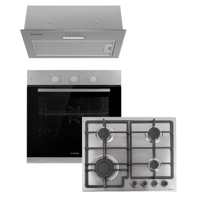 Духовой шкаф электрический Minola EO 675 Dove Gray + Варочная поверхность газовая Minola MGM 614224 I + Вытяжка Minola HBI 5214 I 700 LED