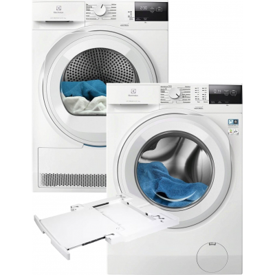 Стиральная машина полногабаритная Electrolux 600 SensiCare EW6F2281U+Сушильный автомат Electrolux EW6D283YU+Соединительная планка Electrolux E1WYHSK1 (комплект)