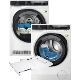 Пральна машина повногабаритна Electrolux UltraCare 800 EW8F5492QU + Сушильний автомат Electrolux EW9D585KCU + З'єднувальна планка Electrolux E1WYHSK1 (комплект)