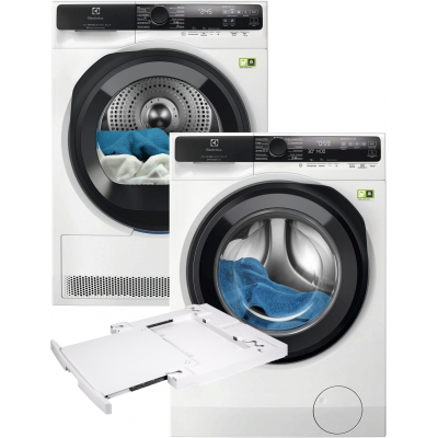 Стиральная машина полногабаритная Electrolux UltraCare 800 EW8F5492QU+ Сушильный автомат Electrolux EW9D585KCU+ Соединительная планка Electrolux E1WYHSK1 (комплект)