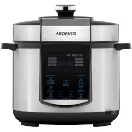 ARDESTO Мультиварка-скороварка MPC-P225, 900Вт, чаша-5л, електр. керування , книга рецептів, нерж. сталь+пластик, срібляста