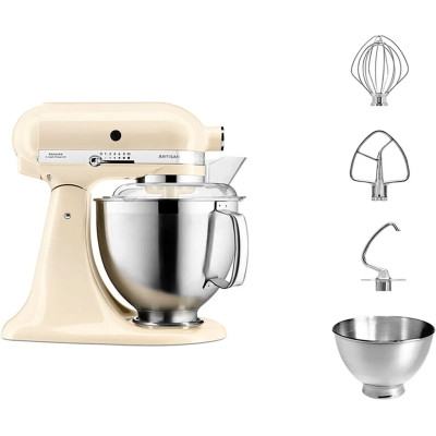 Планетарний міксер KitchenAid Artisan 5KSM185PSEAC з відкидним блоком кремовий