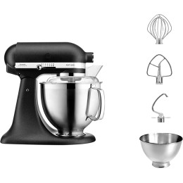Планетарний міксер KitchenAid Artisan 5KSM185PSEBK із відкидним блоком чавун